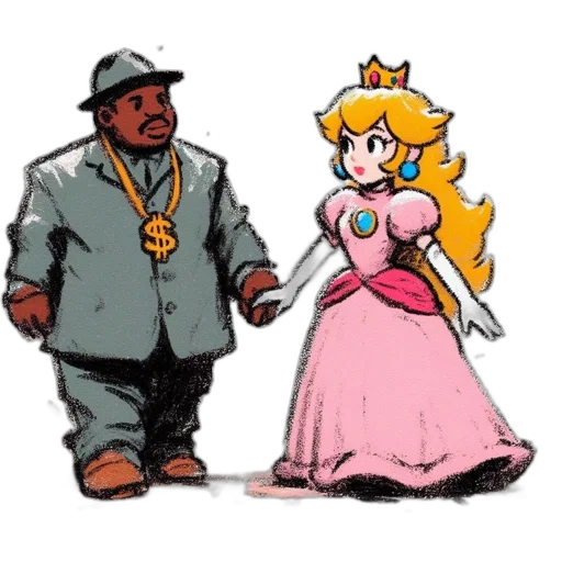 dress, crown, staff, concept art, pixel art, cartoon, comic book art, two transparent PNG cut-out