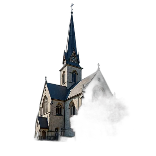 building, concept art, 3d render, photorealistic, watercolor, fog, snow, historic transparent PNG cut-out