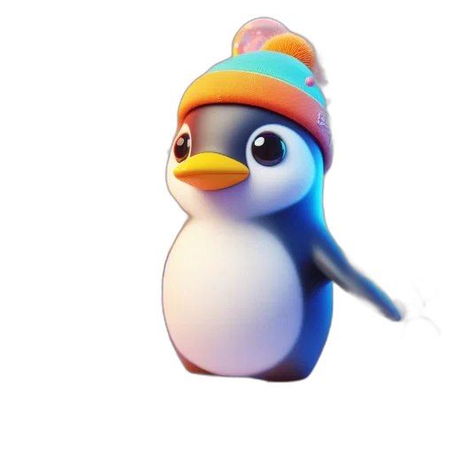 hat, animal, 3d render, concept art, pixel art, cartoon, vivid, colorful transparent PNG cut-out