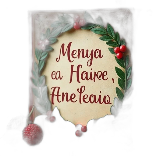 christmas, holly, berry, saying, spanish, binders transparent PNG cut-out