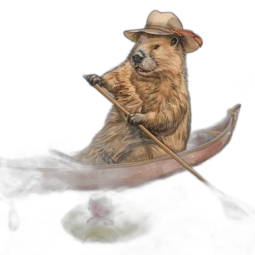 hat, animal, staff, creature, watercolor, concept art, photorealistic, fantasy art transparent PNG cut-out