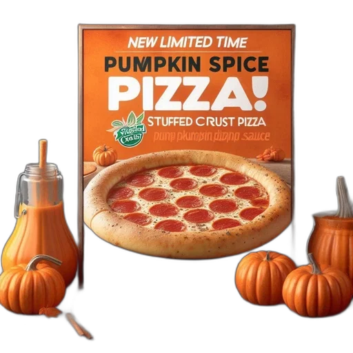 food, papa, john, promotes, limited-time, pumpkin, spice, pizza transparent PNG cut-out