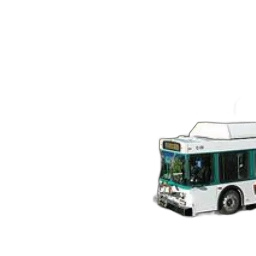 car, 3d render, concept art, photorealistic, pixel art, white, bus, green transparent PNG cut-out