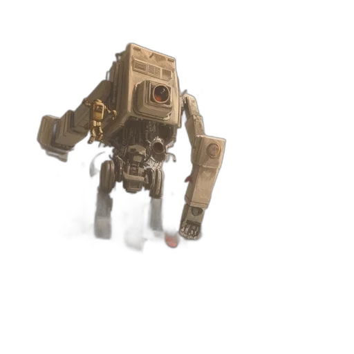 robot, creature, weapon, animal, 3d render, concept art, pixel art, watercolor transparent PNG cut-out