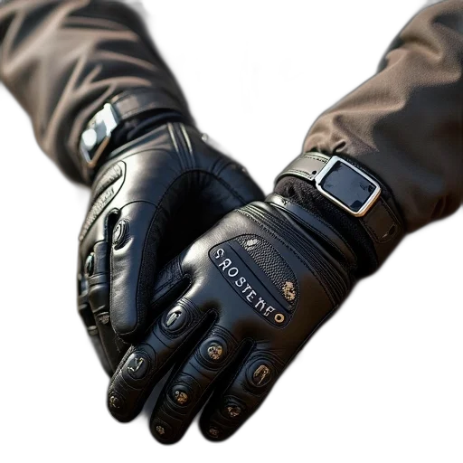 jacket, weapon, jewelry, cyberpunk, 3d render, dark, motocross, motorcycle transparent PNG cut-out