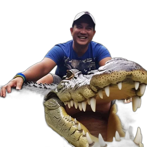 creature, animal, staff, dragon, man, smile, poses, beside transparent PNG cut-out