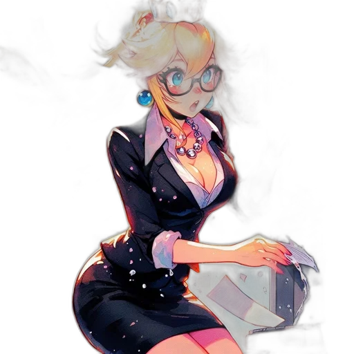 dress, jacket, robot, staff, concept art, cyberpunk, comic book art, fantasy art transparent PNG cut-out