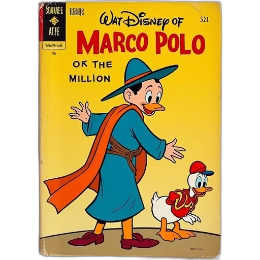 comic book art, cartoon, cover, disney, comic, book, titled, travels transparent PNG cut-out