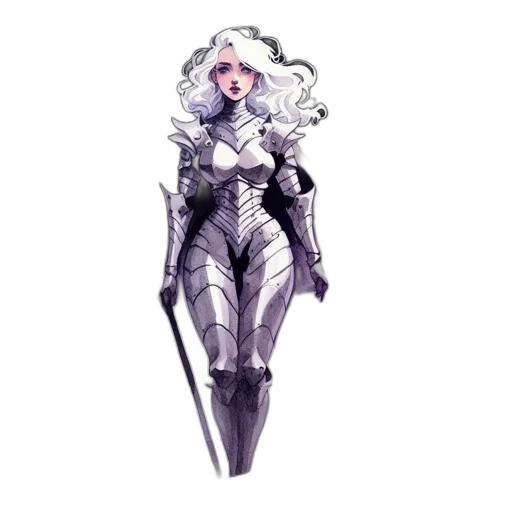 staff, sword, jacket, weapon, concept art, fantasy art, comic book art, watercolor transparent PNG cut-out