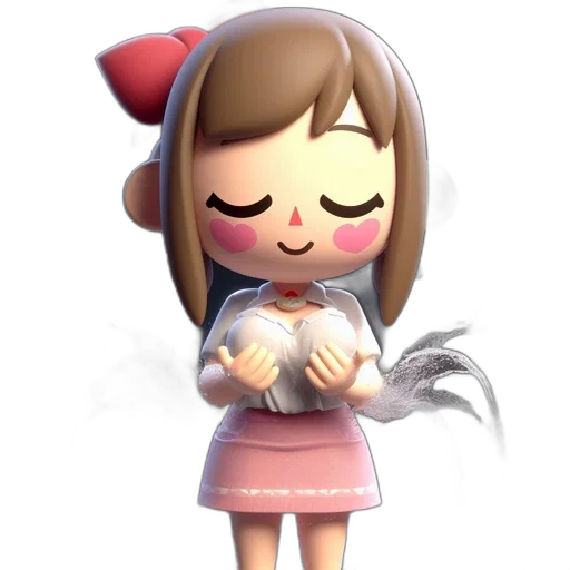 food, creature, animal, mask, 3d render, concept art, pixel art, cartoon transparent PNG cut-out