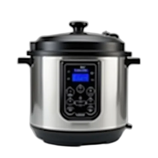 stainless, steel, pressure, cooker, black, lid, blue, digital transparent PNG cut-out