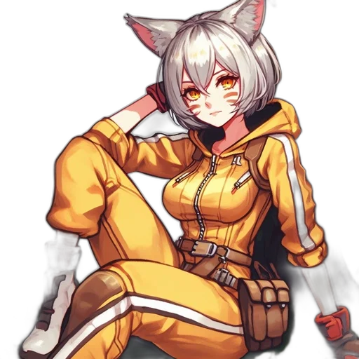 staff, jacket, weapon, robot, pixel art, anime, fantasy art, concept art transparent PNG cut-out