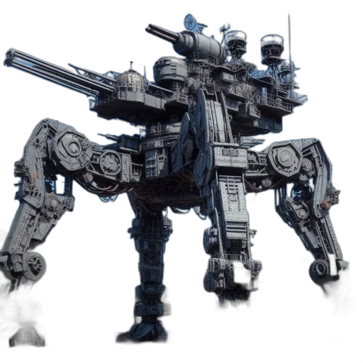 robot, weapon, animal, dragon, concept art, 3d render, pixel art, enormous transparent PNG cut-out