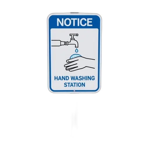 staff, umbrella, sign, word, notice, large, blue, letters transparent PNG cut-out