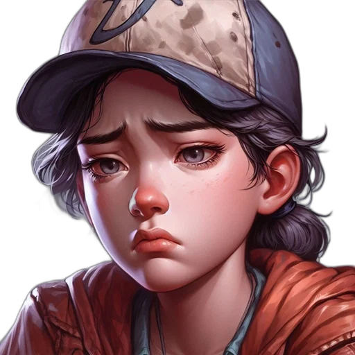 face, hat, concept art, photorealistic, fantasy art, comic book art, red, pastel transparent PNG cut-out