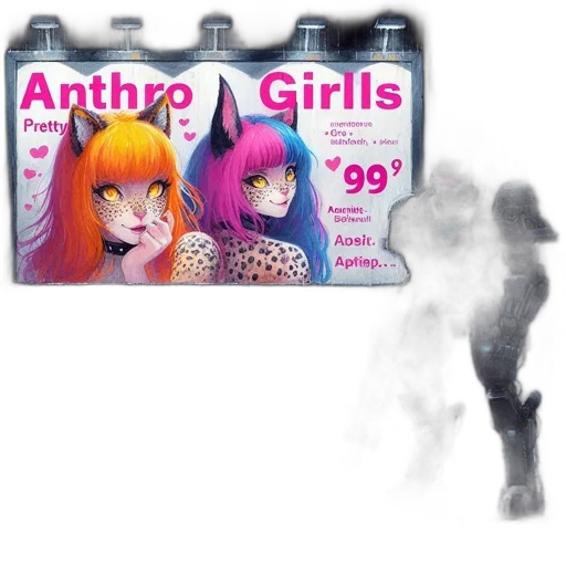 hair, vaporwave, anime, concept art, cartoon, dystopian, urban, landscape transparent PNG cut-out