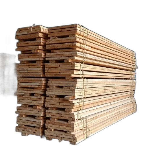 furniture, tree, building, 3d render, large, stack, wooden, planks transparent PNG cut-out