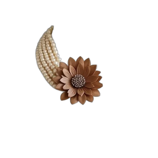 jewelry, flower, crown, hat, 3d render, earth tones, white, mannequin transparent PNG cut-out