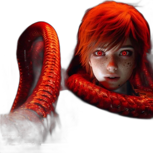 creature, hair, dragon, animal, concept art, photorealistic, fantasy art, 3d render transparent PNG cut-out