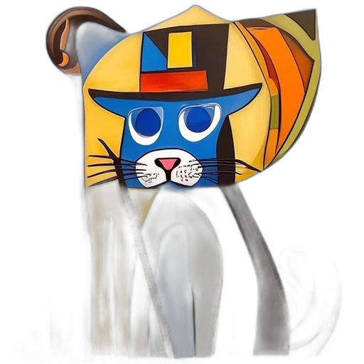 staff, hat, mask, animal, cartoon, fantasy art, concept art, 3d render transparent PNG cut-out