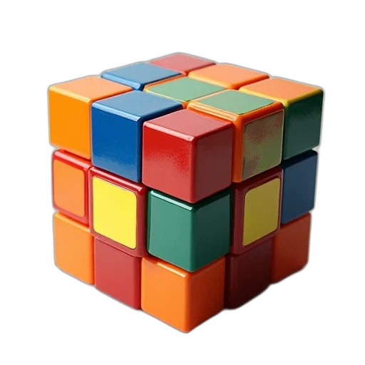 furniture, robot, crown, 3d render, colorful, completed, modularity, rubik transparent PNG cut-out
