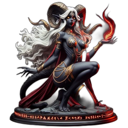 concept art, fantasy art, comic book art, 3d render, elaborate, statue, features, blue-skinned transparent PNG cut-out