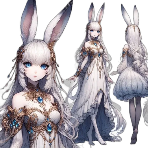 dress, concept art, fantasy art, anime, pixel art, pastel, monochrome, blue transparent PNG cut-out