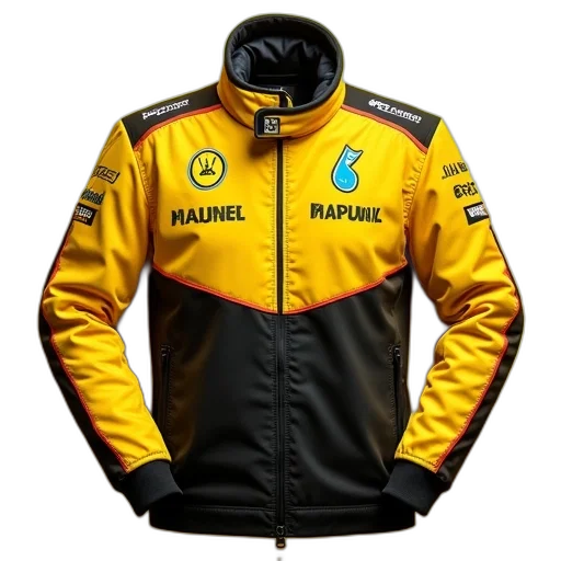 jacket, official, replica, yellow transparent PNG cut-out