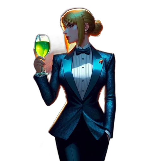 staff, dress, concept art, pixel art, cartoon, 3d render, green, woman transparent PNG cut-out