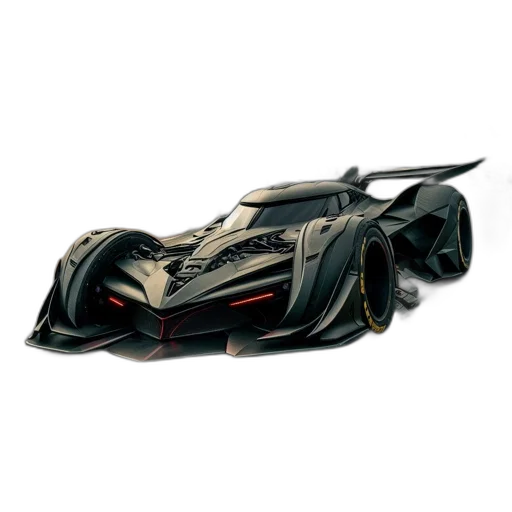 car, weapon, concept art, 3d render, photorealistic, futuristic, black, red transparent PNG cut-out
