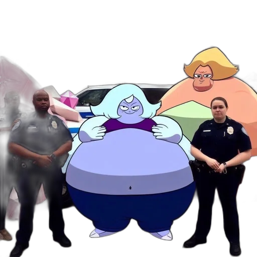 staff, car, weapon, concept art, three, police, officers, pose transparent PNG cut-out