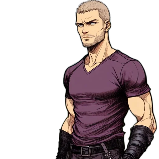 staff, concept art, pixel art, cartoon, comic book art, dark, man, maroon transparent PNG cut-out