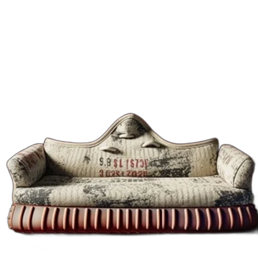 furniture, shoes, crown, hat, 3d render, photorealistic, worn-out, distressed transparent PNG cut-out