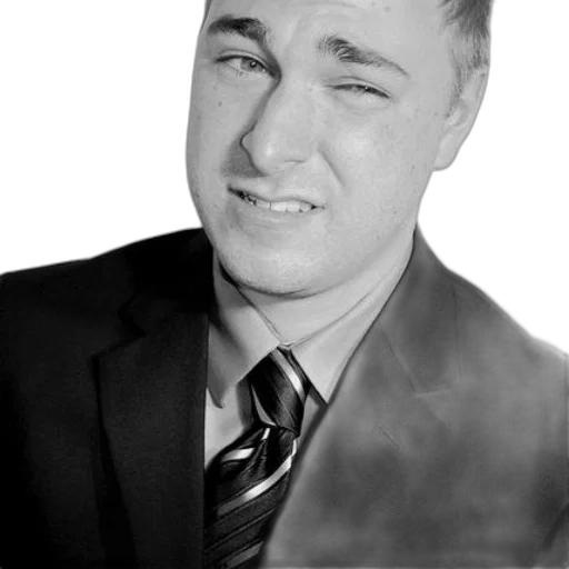 face, staff, jacket, hair, photorealistic, man, suit, tie transparent PNG cut-out