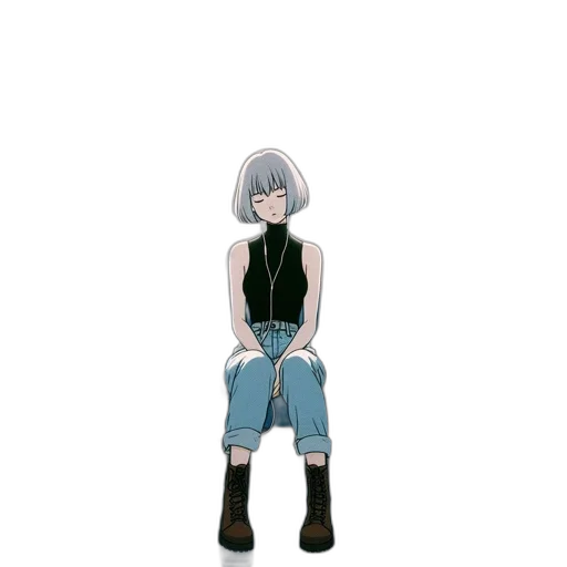 jacket, dress, creature, robot, concept art, pixel art, cartoon, anime transparent PNG cut-out
