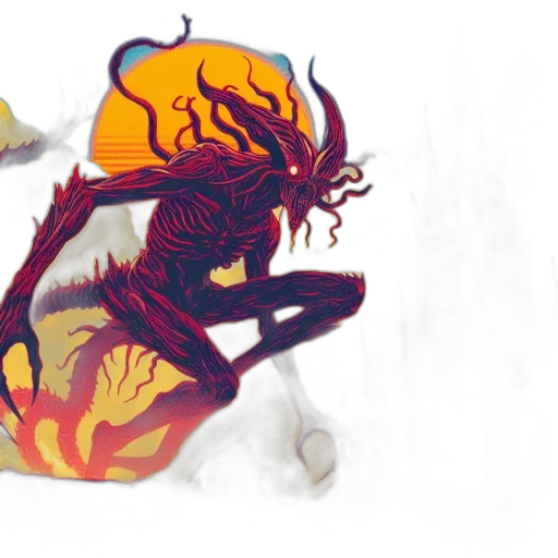 dragon, creature, mask, concept art, fantasy art, pixel art, watercolor, fire transparent PNG cut-out