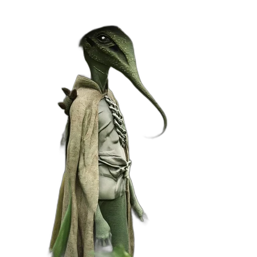 creature, dragon, staff, mask, concept art, 3d render, fantasy art, photorealistic transparent PNG cut-out