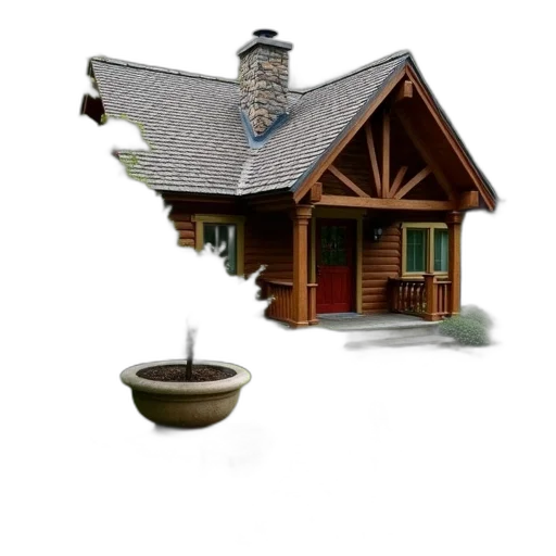 building, furniture, food, staff, 3d render, concept art, photorealistic, pixel art transparent PNG cut-out