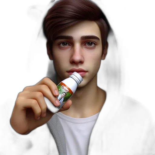 bottle, face, jacket, weapon, photorealistic, concept art, 3d render, oil painting transparent PNG cut-out