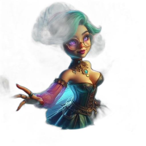 dress, staff, face, mask, fantasy art, concept art, pixel art, 3d render transparent PNG cut-out