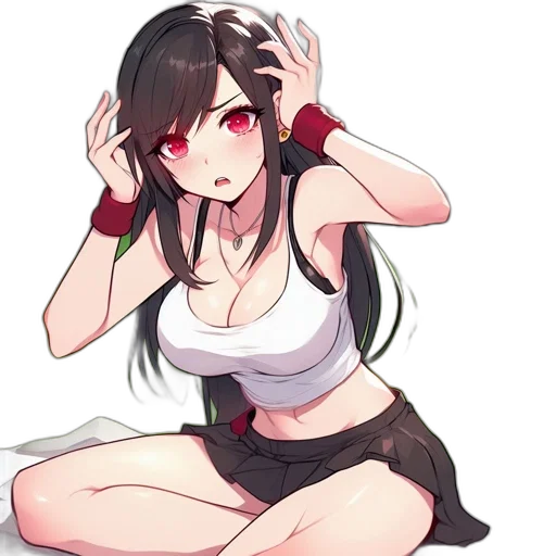 hat, staff, weapon, hair, anime, pixel art, concept art, cartoon transparent PNG cut-out
