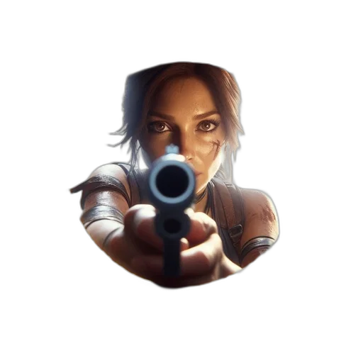 weapon, face, staff, pixel art, concept art, photorealistic, cyberpunk, woman transparent PNG cut-out