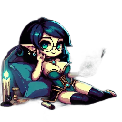 staff, pixel art, fantasy art, concept art, comic book art, fire, green, blue transparent PNG cut-out