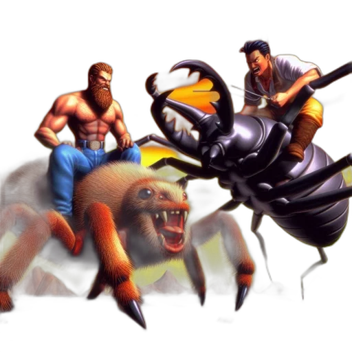 concept art, fantasy art, pixel art, comic book art, outer space, underwater, two, combatants transparent PNG cut-out