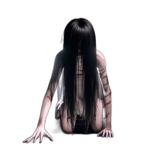 hair, dress, creature, mask, concept art, fantasy art, cyberpunk, 3d render transparent PNG cut-out