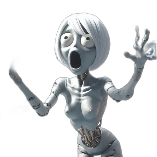 robot, creature, dress, face transparent PNG cut-out