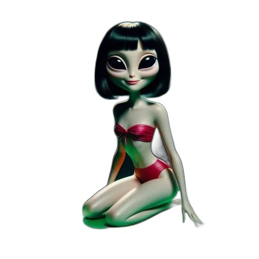 dress, jewelry, robot, concept art, 3d render, fantasy art, cartoon, outer space transparent PNG cut-out