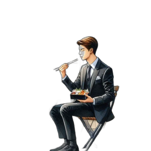 food, staff, jacket, robot, cartoon, concept art, comic book art, pixel art transparent PNG cut-out