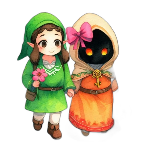 mask, dress, staff, hat, concept art, pixel art, fantasy art, 3d render transparent PNG cut-out