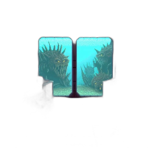 creature, dragon, animal, tree, concept art, pixel art, 3d render, fantasy art transparent PNG cut-out